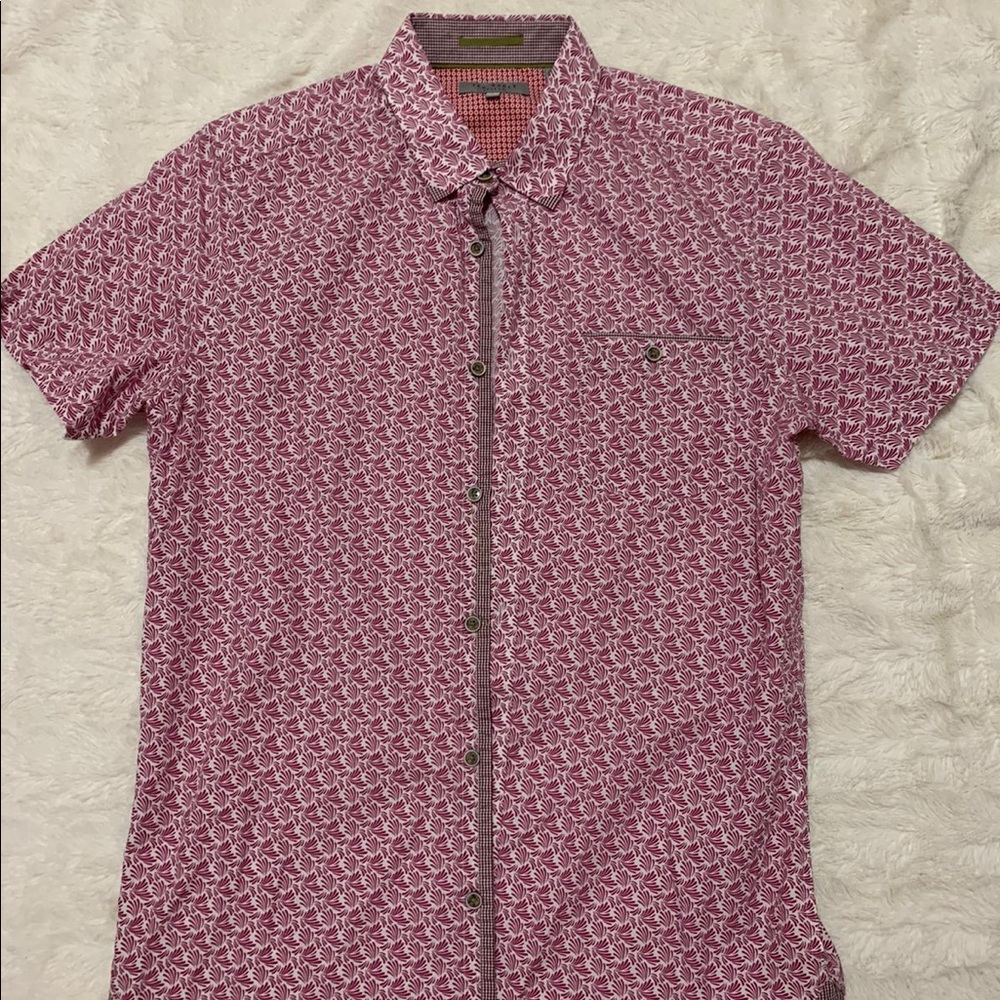 Ted baker burgundy shirt size 3 men